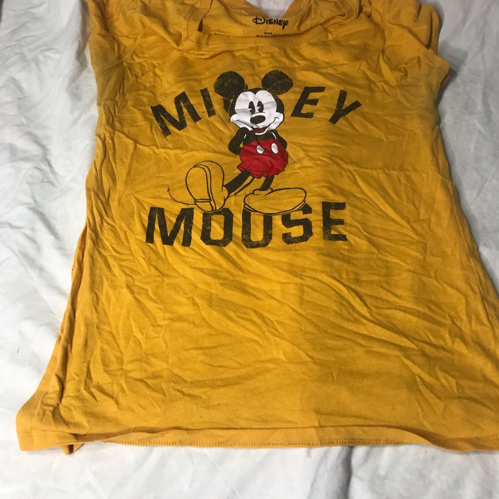 A yellow Mickey Mouse shirt
